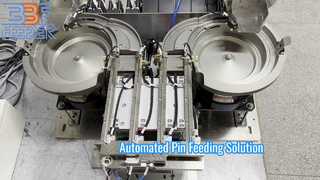 Προσαρμοσμένος αυτόματος 304 ηλεκτρικός σύνδεσμος από ανοξείδωτο χάλυβα Μεταλλικές καρφίτσες Δονούμενος τροφοδότης μπολ